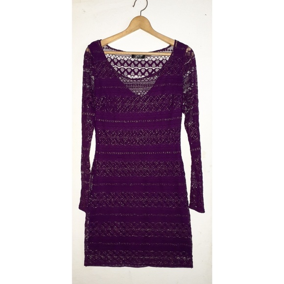 Guess Dresses & Skirts - |Guess Purple&Gold Lace Dress|👗